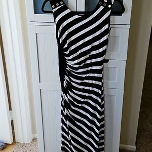 White House Black Market Black and White Dress